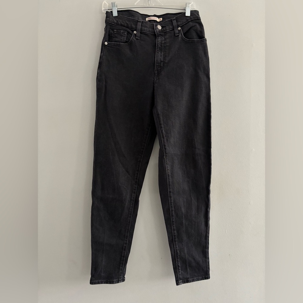 Levi’s High Waisted Classic Black Women's Jeans Distressed S28 Black Label